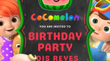 FREE Editable Rainbow Cocomelon Birthday Invitation