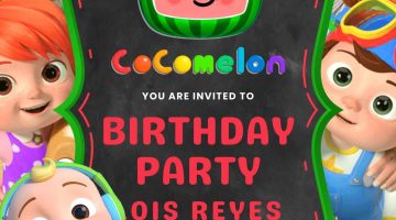 FREE Editable Rainbow Cocomelon Birthday Invitation