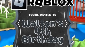 FREE Editable Roblox Birthday Invitation