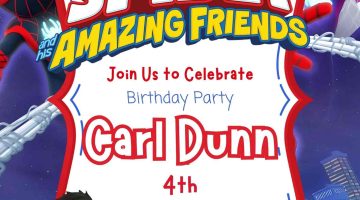 FREE Editable Spidey and His Amazing Friends Birthday Invitation