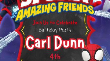 FREE Editable Spidey and His Amazing Friends Birthday Invitation