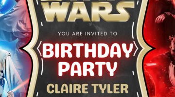 FREE Editable Star Wars Birthday Invitation