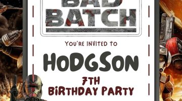 FREE Editable Star Wars The Bad Batch Birthday Invitation
