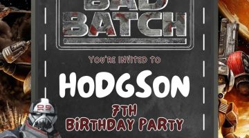 FREE Editable Star Wars The Bad Batch Birthday Invitation