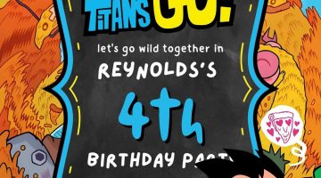 FREE Editable Teen Titans Go Birthday Invitation