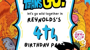 FREE Editable Teen Titans Go Birthday Invitation