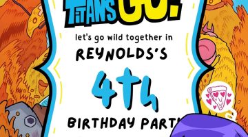FREE Editable Teen Titans Go Birthday Invitation