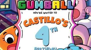 FREE Editable The Amazing World of Gumball Birthday Invitation