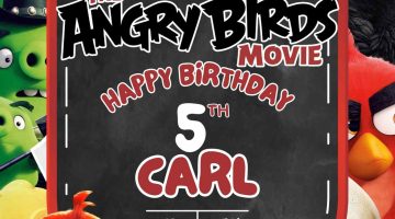 FREE Editable The Angry Birds Movie Birthday Invitation