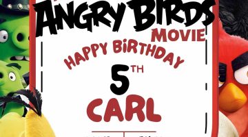 FREE Editable The Angry Birds Movie Birthday Invitation