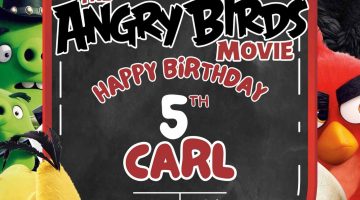 FREE Editable The Angry Birds Movie Birthday Invitation