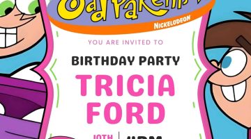 FREE Editable The Fairly OddParents Birthday Invitation