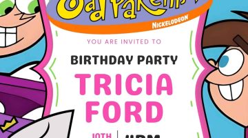 FREE Editable The Fairly OddParents Birthday Invitation