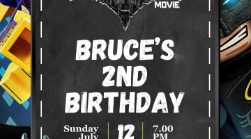 FREE Editable The Lego Batman Movie Birthday Invitation