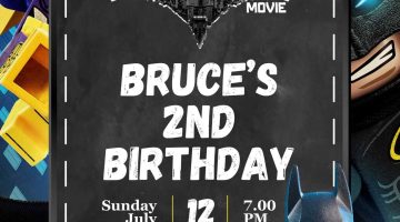 FREE Editable The Lego Batman Movie Birthday Invitation