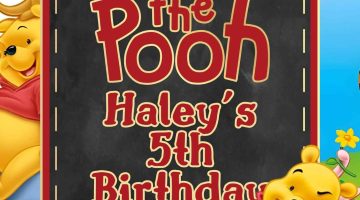FREE Editable Winnie The Pooh Birthday Invitation