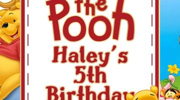 FREE Editable Winnie The Pooh Birthday Invitation