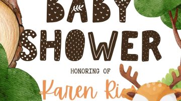 FREE Editable Woodland Creatures Baby Shower Invitation