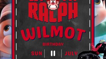 FREE Editable Wreck It Ralph Birthday Invitation