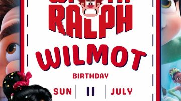 FREE Editable Wreck It Ralph Birthday Invitation