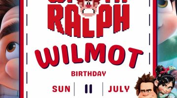 FREE Editable Wreck It Ralph Birthday Invitation