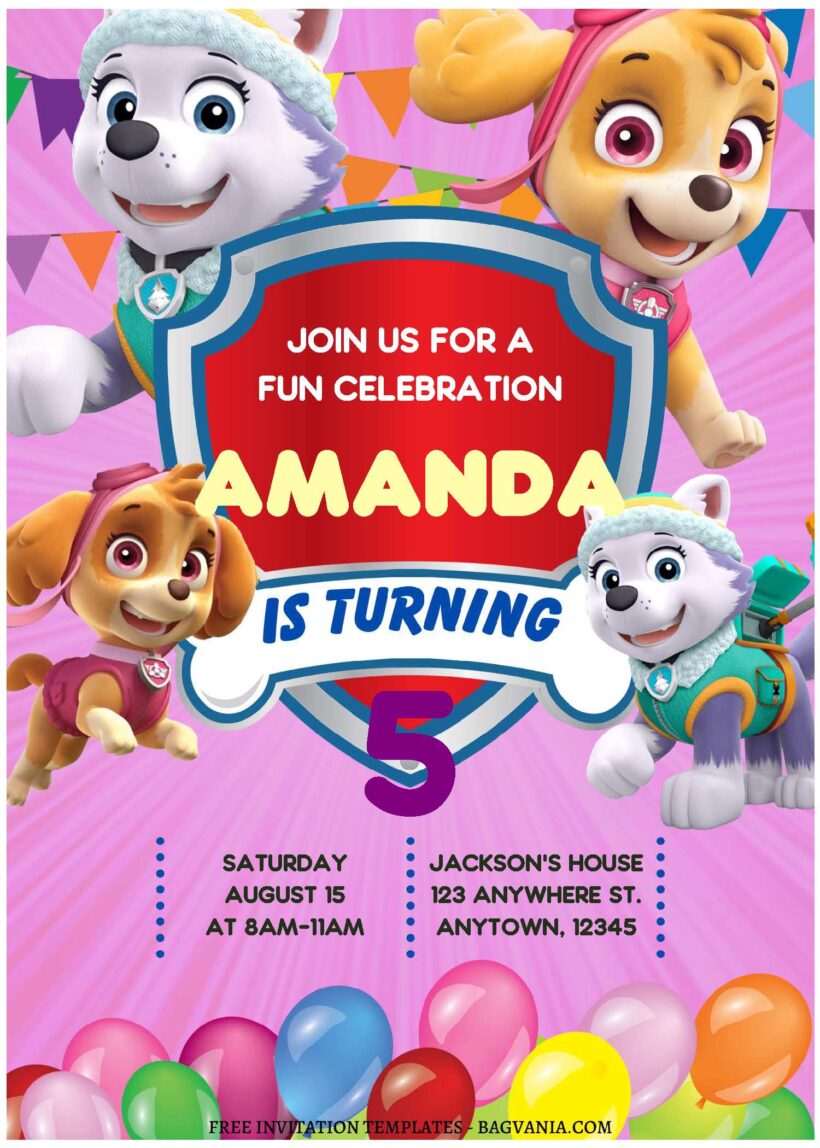 free-editable-pdf-charming-skye-and-everest-paw-patrol-invitation