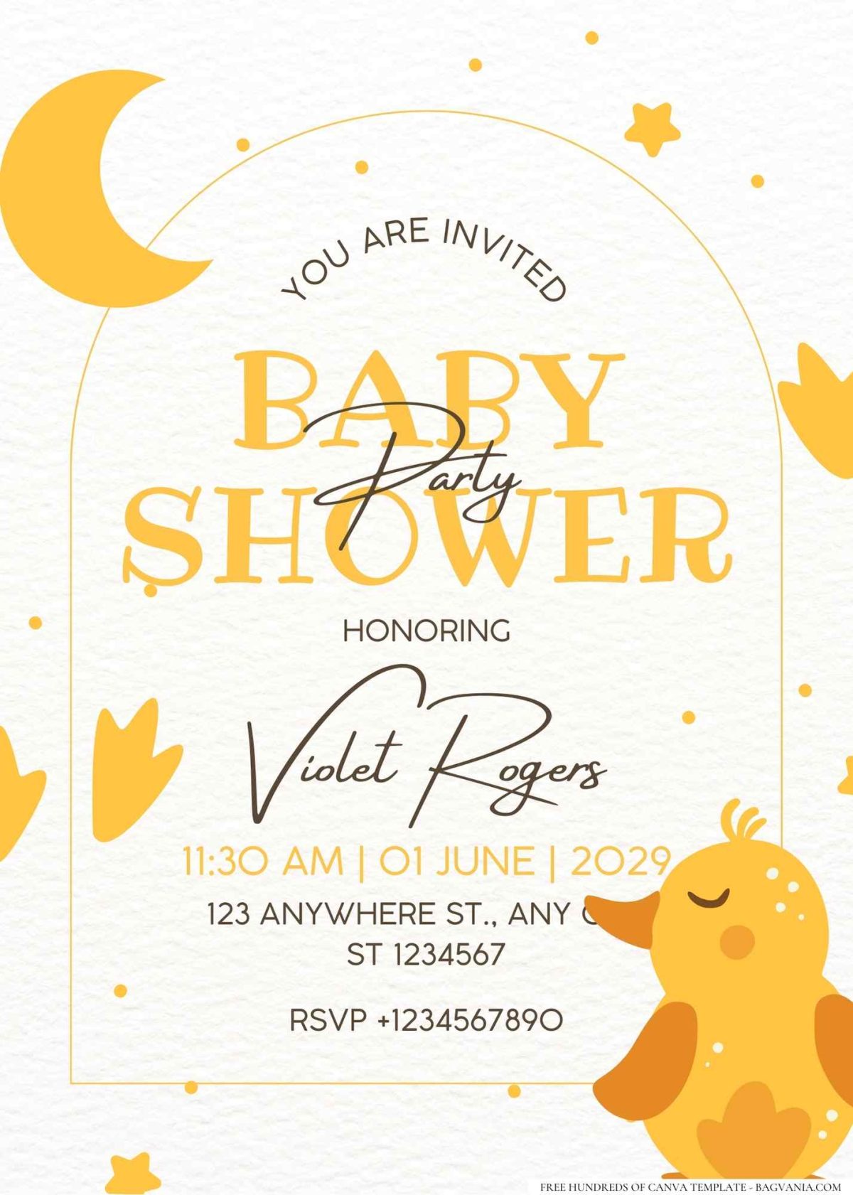 FREE Editable Packet Baby Shower Invitation