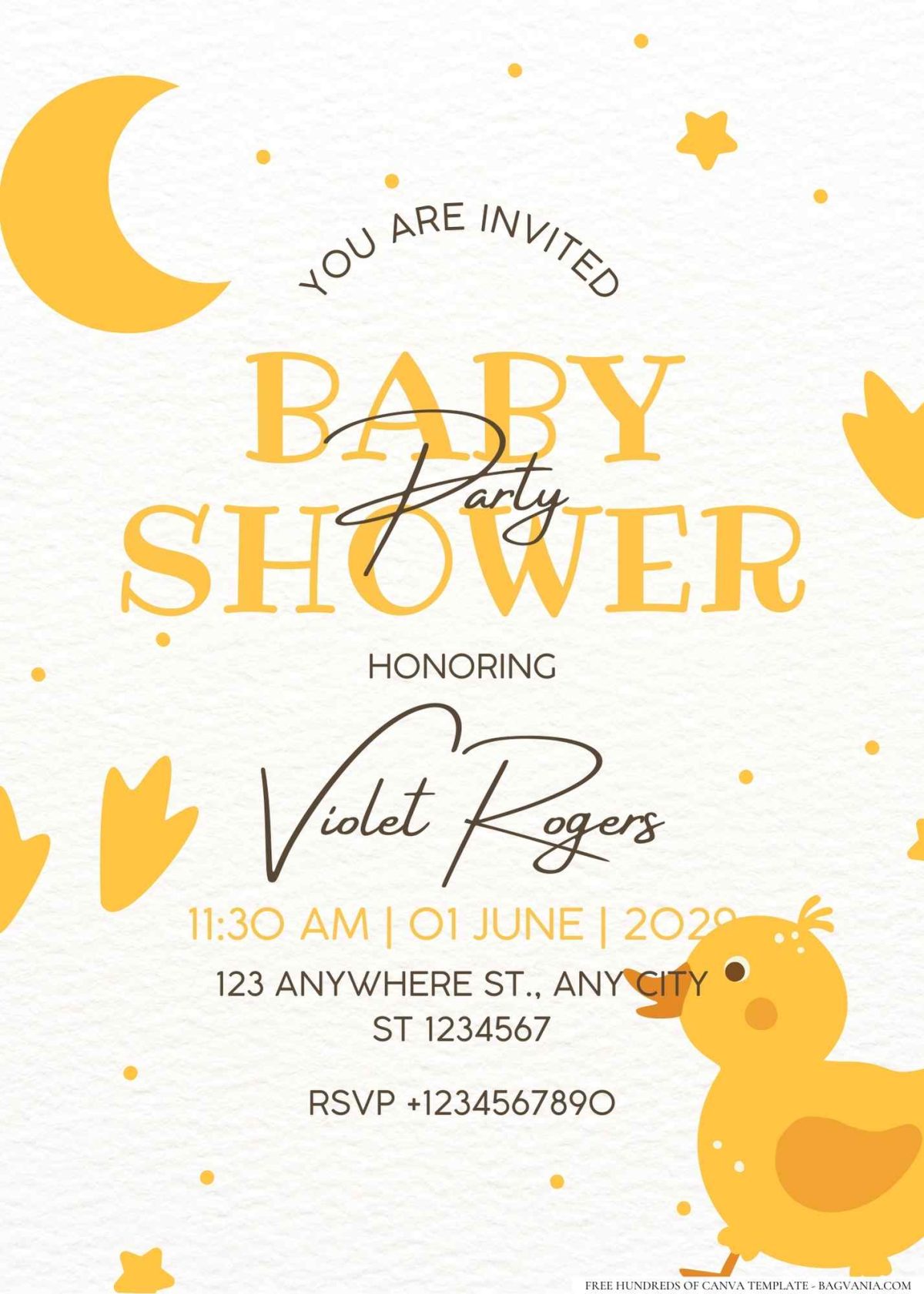 FREE Editable Packet Baby Shower Invitation