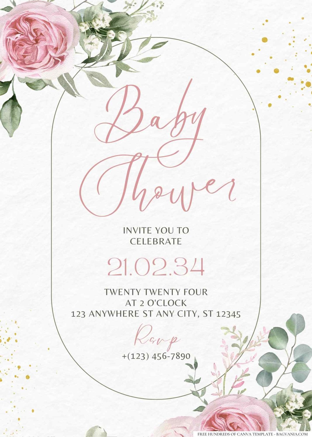 FREE Editable Packet Baby Shower Invitation