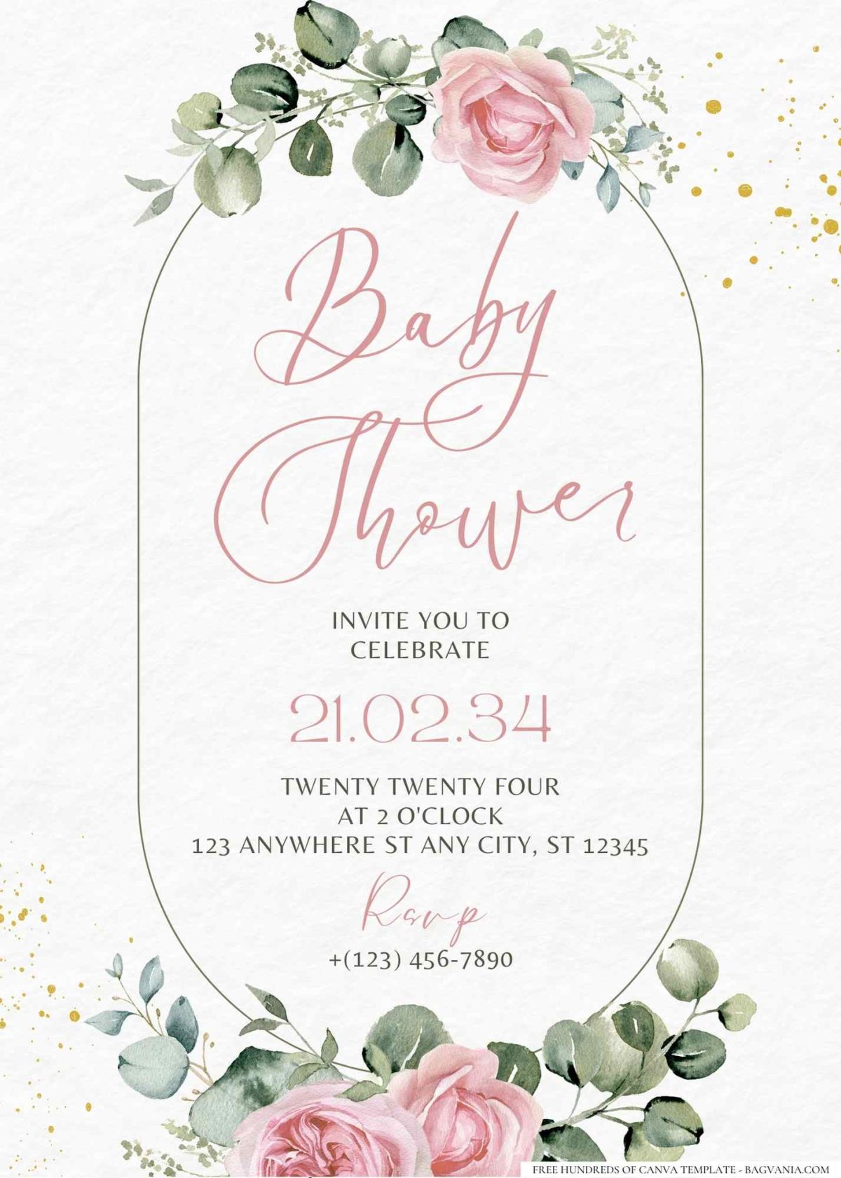 FREE Editable Packet Baby Shower Invitation