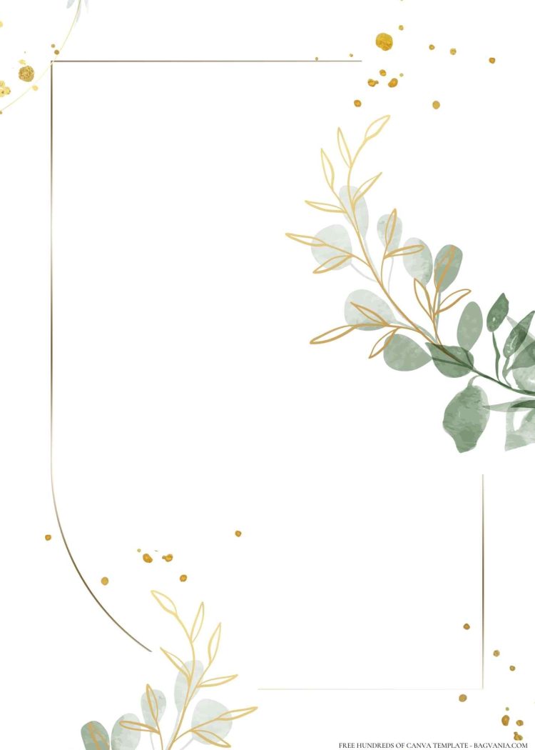 14+ Gold Foil Floral Wedding Invitation Templates | FREE Printable ...