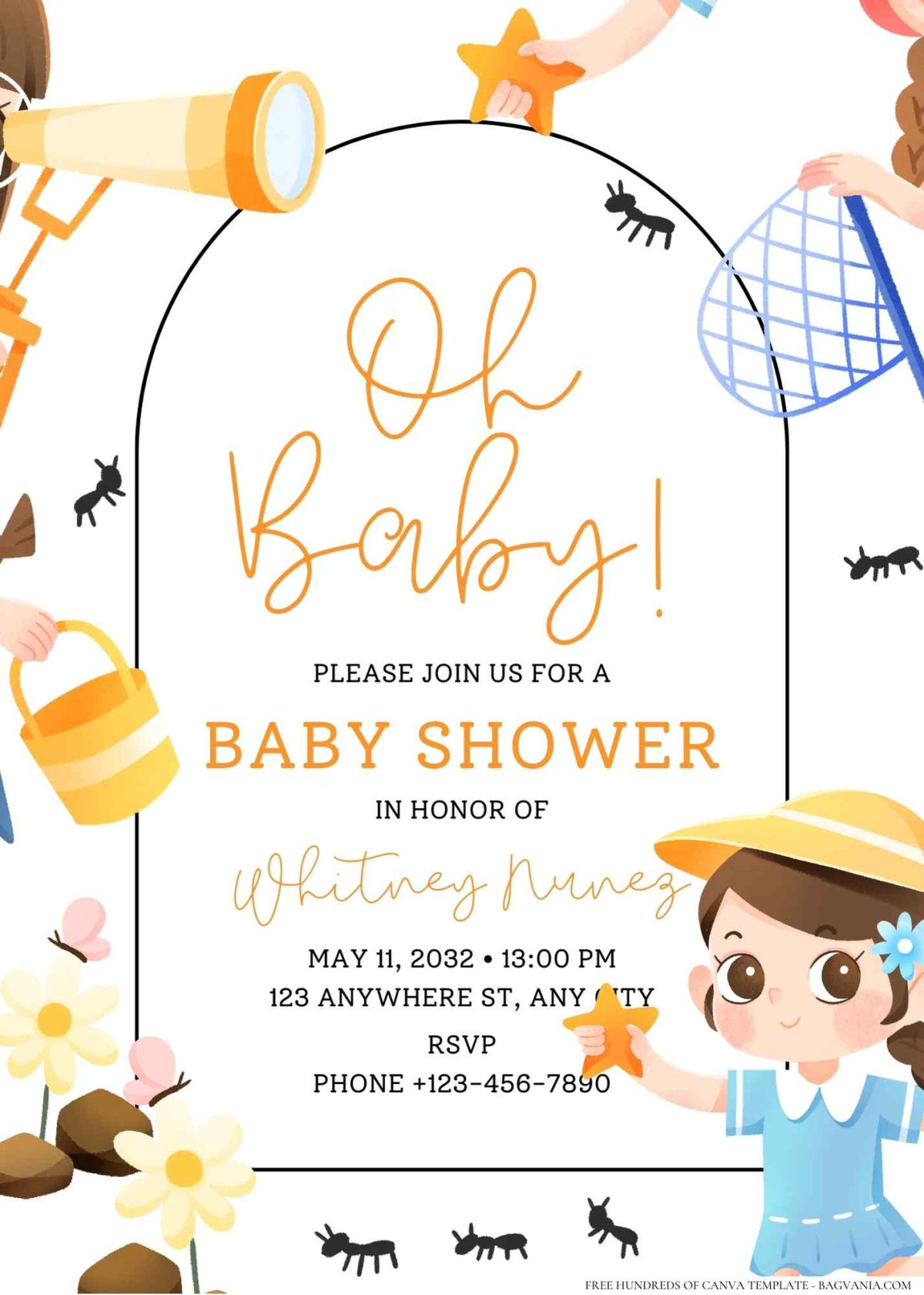 FREE Editable Little Man Adventure Baby Shower Invitation