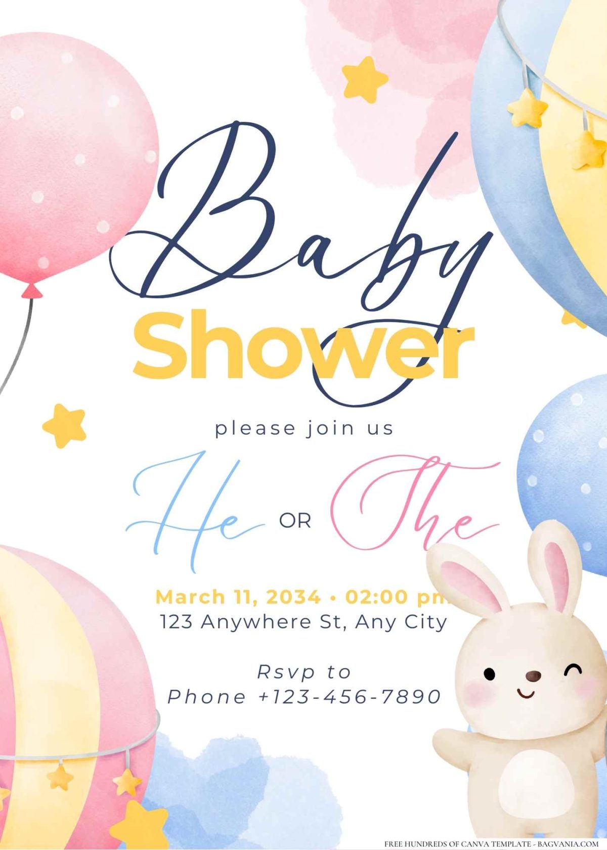 FREE Editable Pink or Blue What's the Clue Baby Shower Invitation