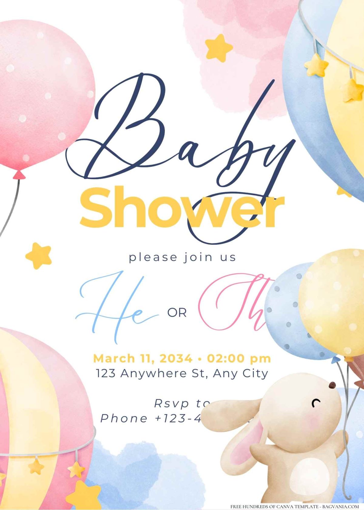 FREE Editable Pink or Blue What's the Clue Baby Shower Invitation