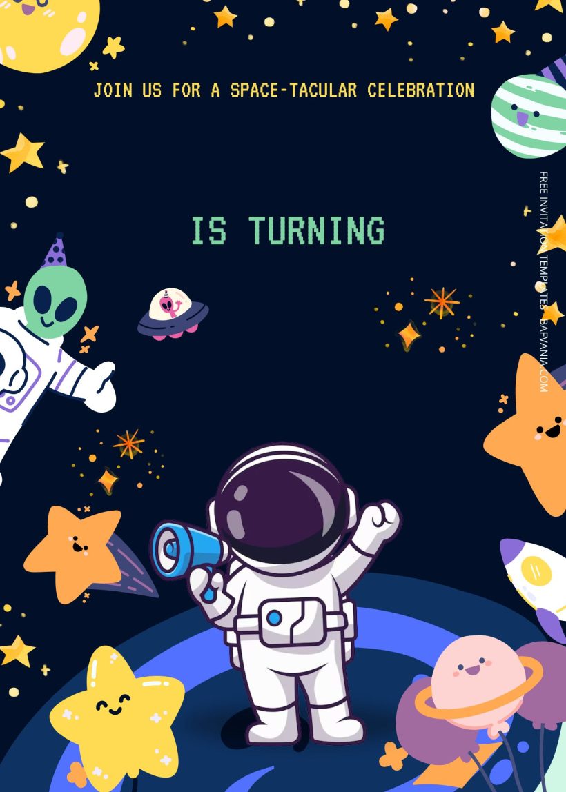 FREE Space Exploration Birthday Invitation Templates