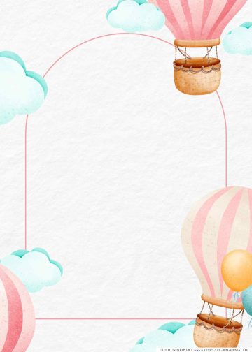 20+ Up, Up, and Away Hot Air Balloon Baby Shower Invitation Templates ...