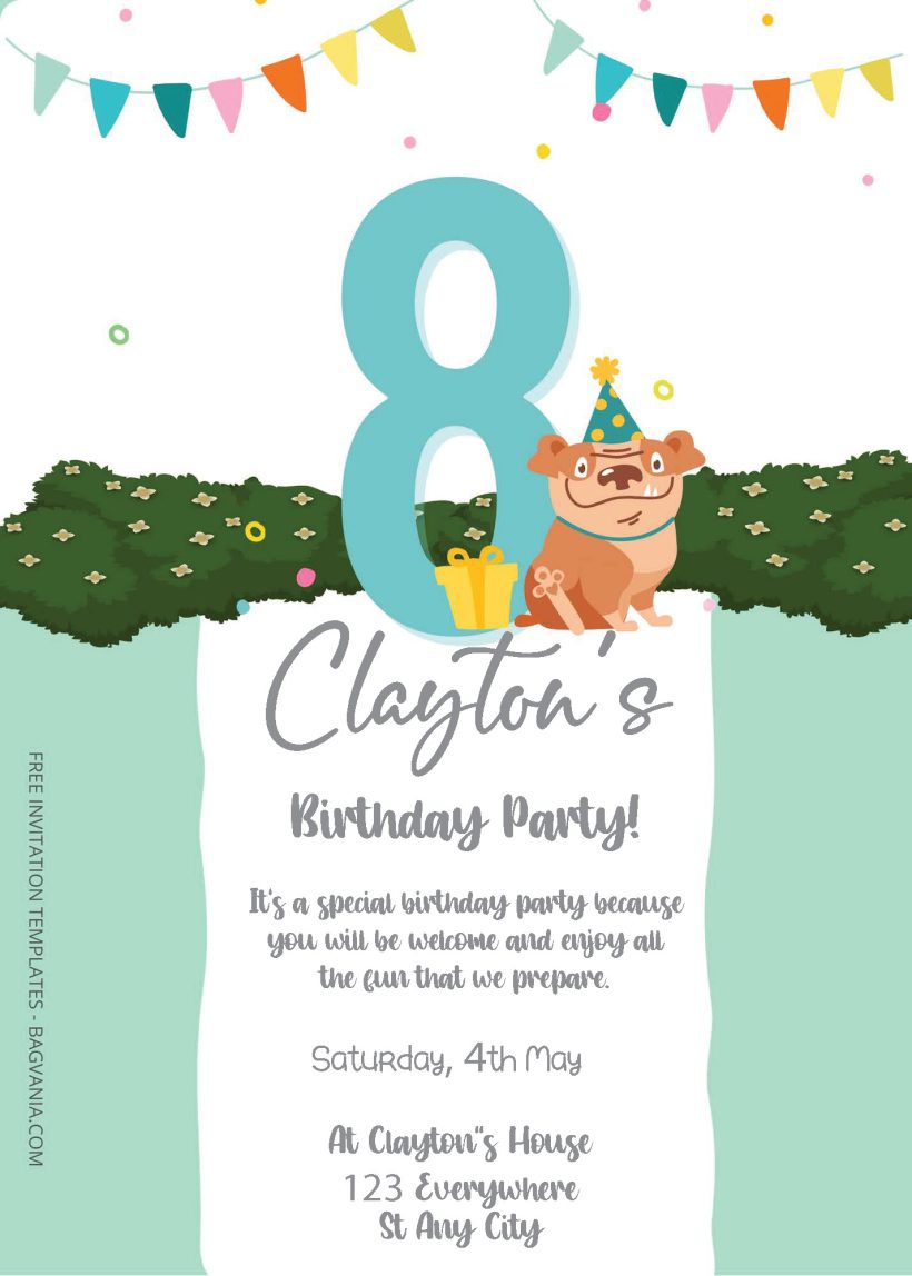 Free Editable PDF - Summer Number Birthday Invitation Templates