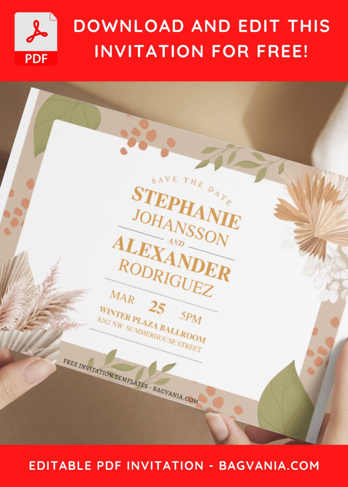 Bohemian Wedding Invitation