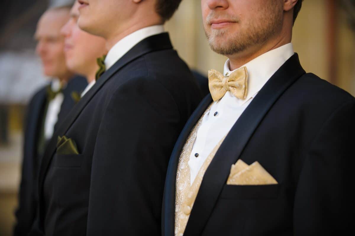 Black And Gold Suit ideas for Groomsmen