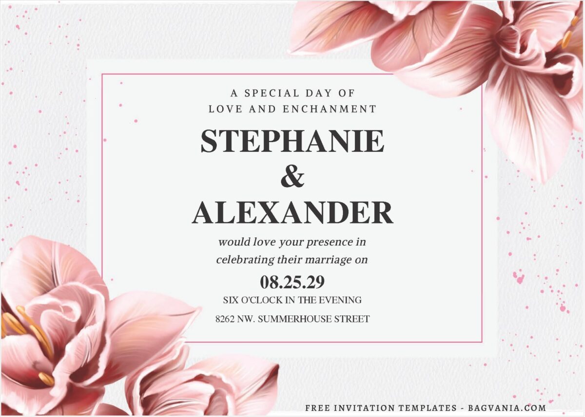 (Free Editable PDF) Effortlessly Beautiful Garden Wedding Invitation Templates J