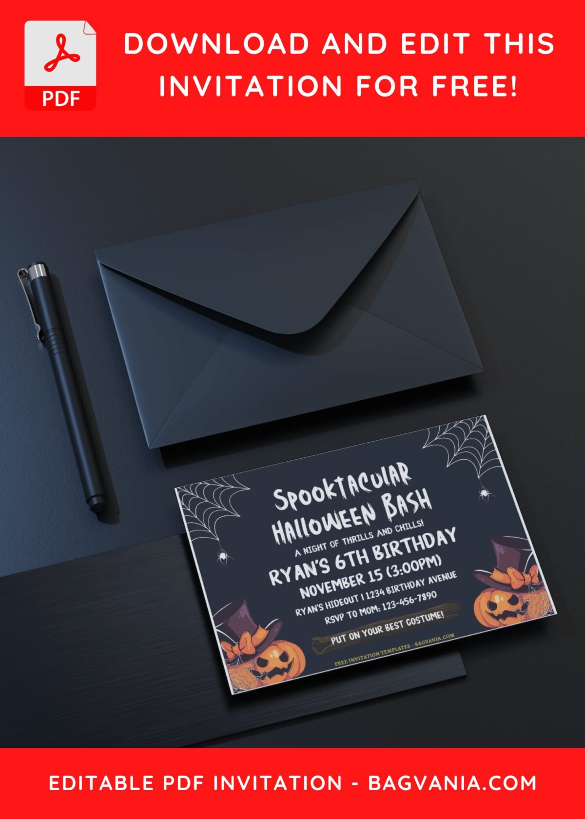 (Free Editable PDF) Spooktacular Halloween Frankenstein Birthday Invitation Templates C