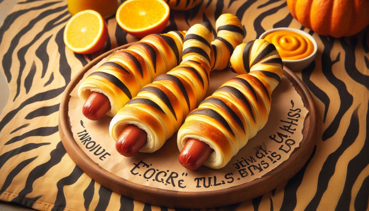 Yummy Hotdogs with shape of Tiger Tails