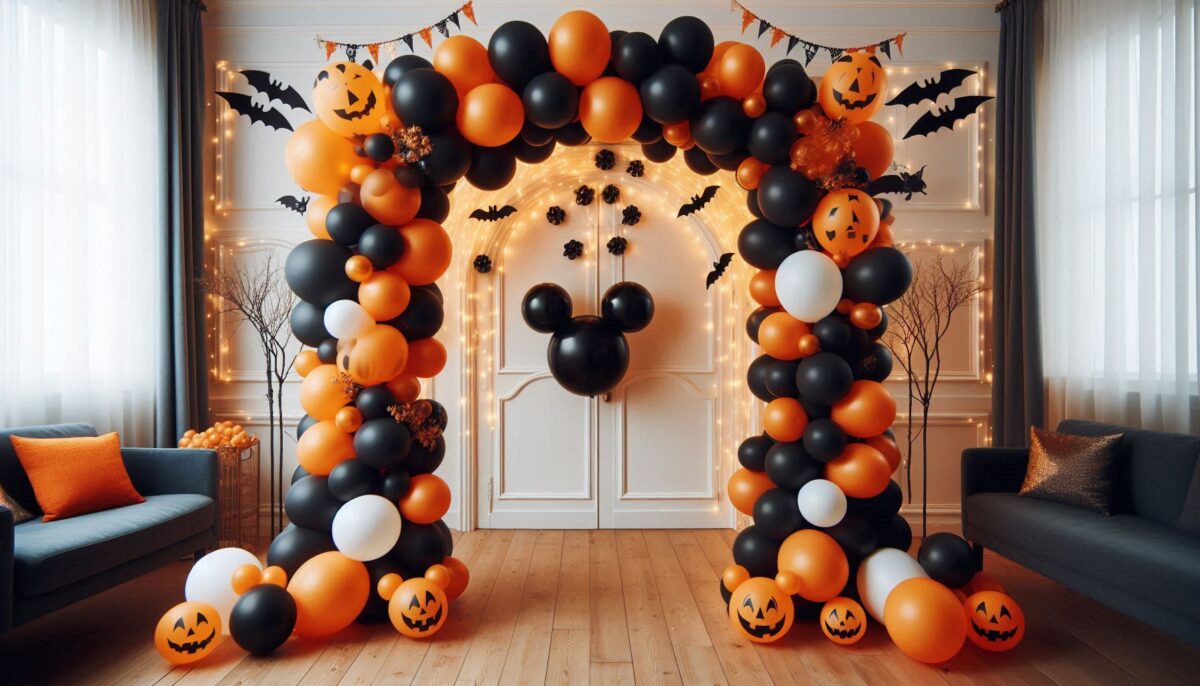 Black Red Yellow Halloween Balloon Arch