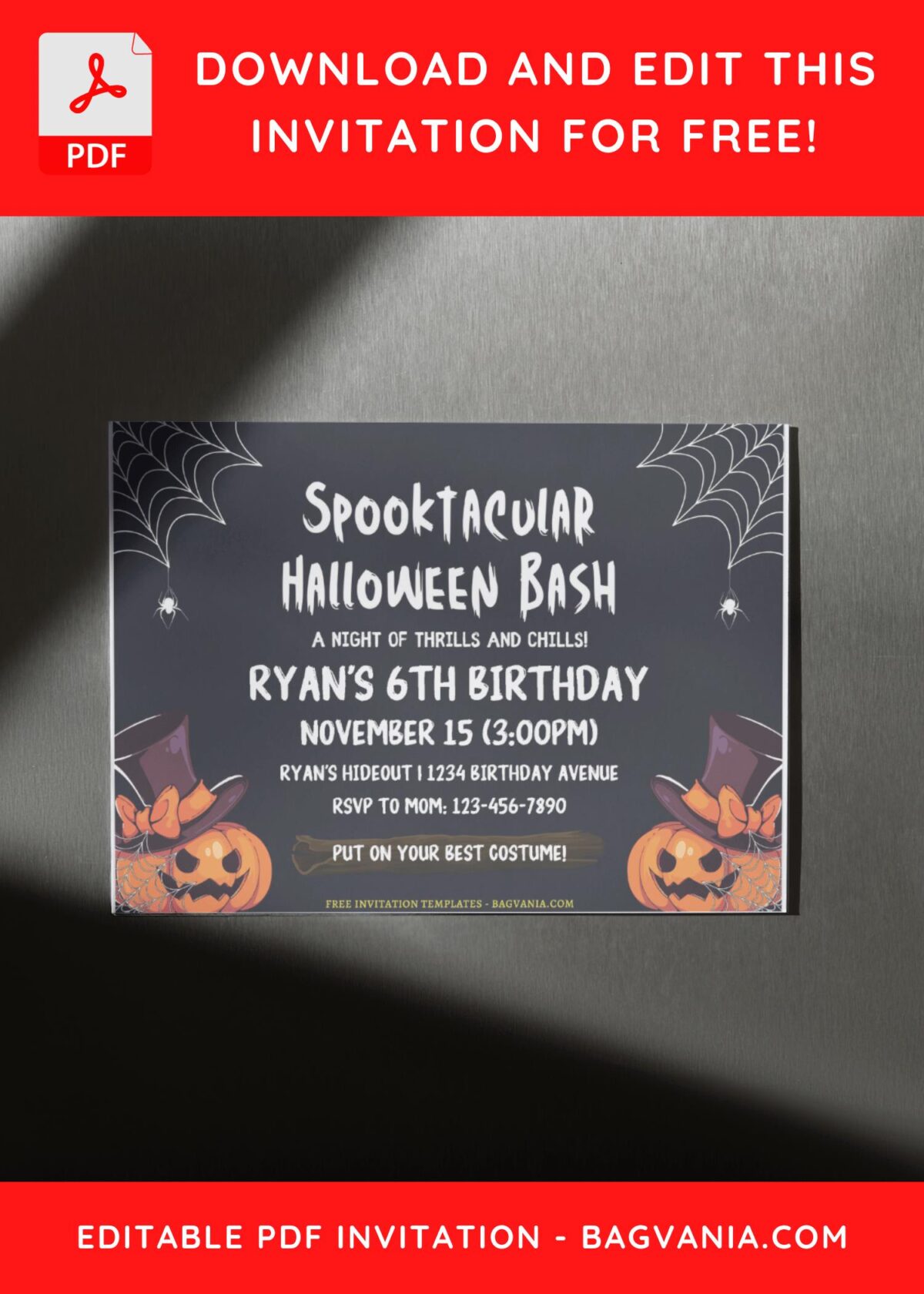(Free Editable PDF) Spooktacular Halloween Frankenstein Birthday Invitation Templates D