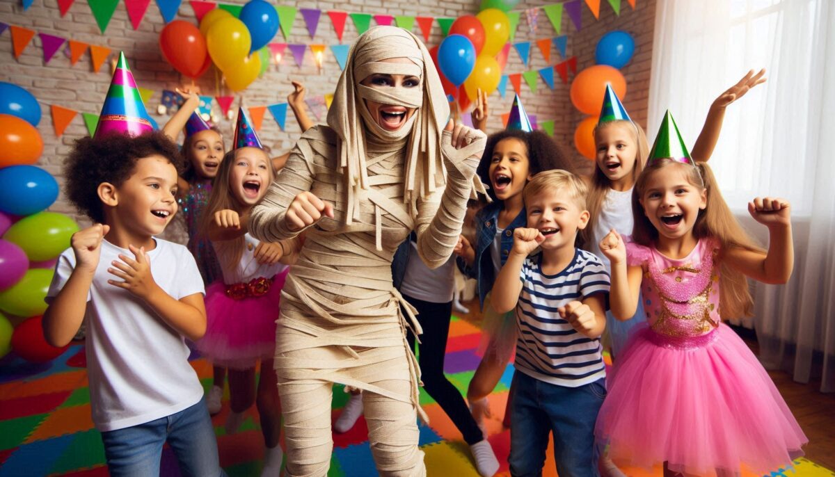 Happy Kids Celebrate Mummy Birthday Party