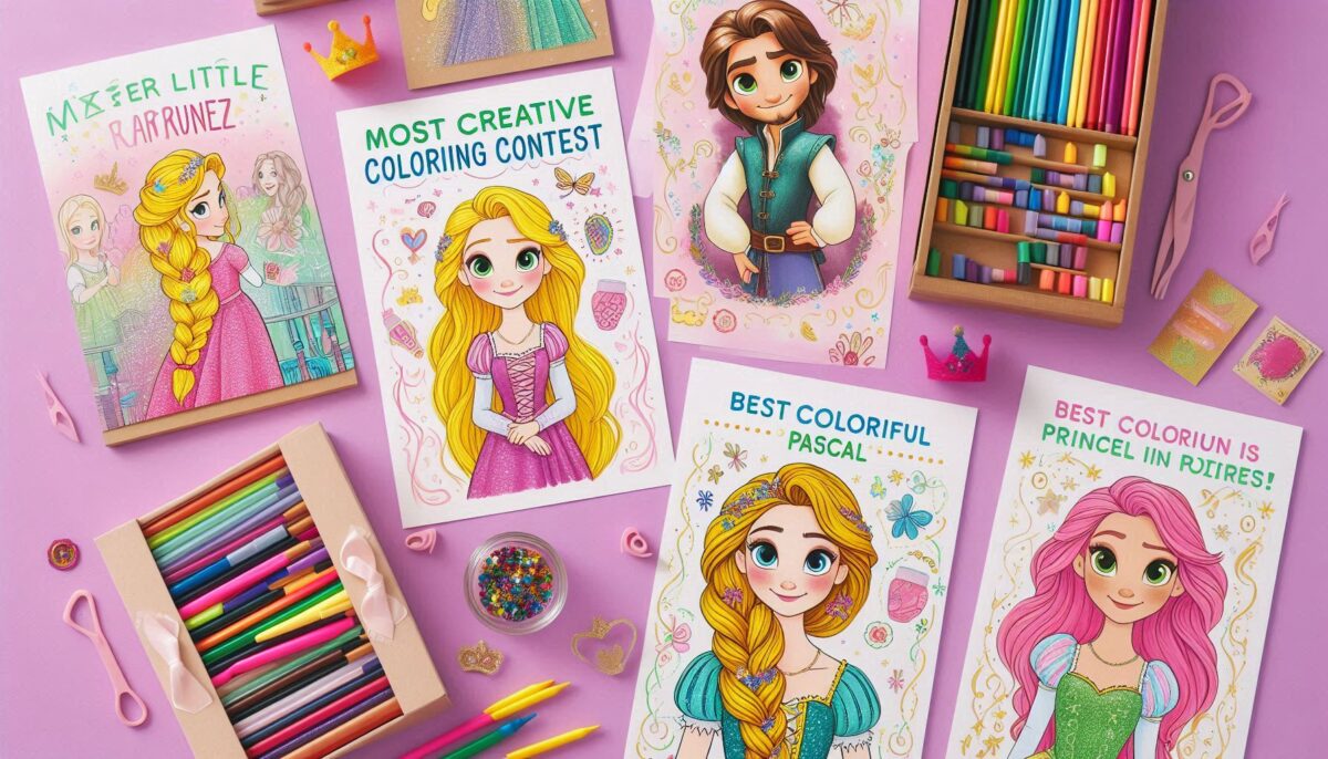 Disney Tangled Rapunzel Coloring Page Contest