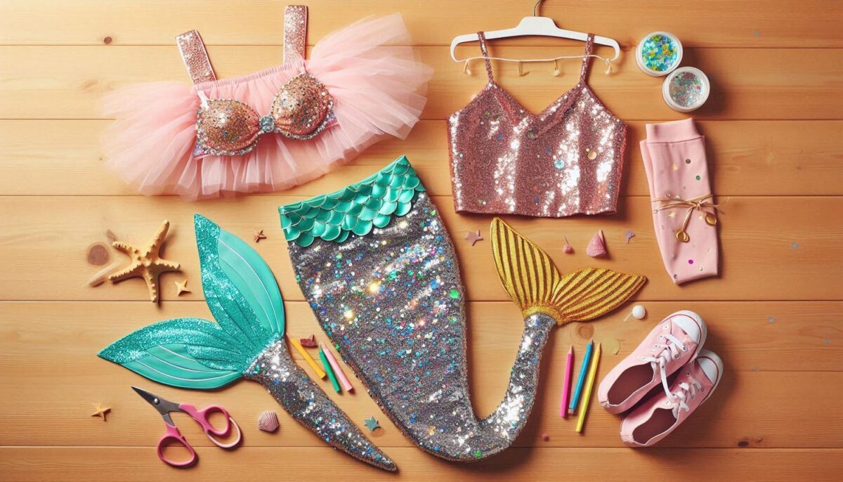 Sparkling glitter mermaid costume