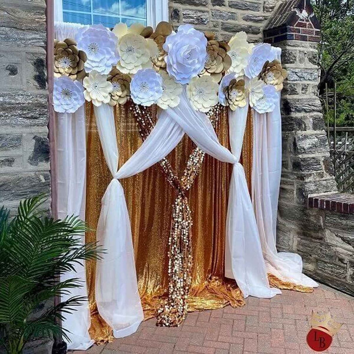 Gold Curtain Photobooth Backdrop