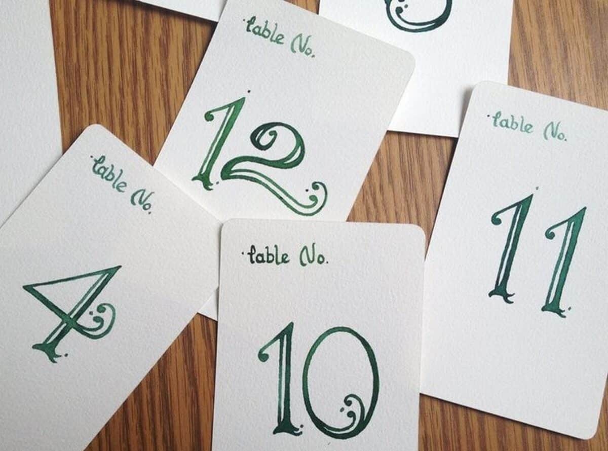 DIY Table Number