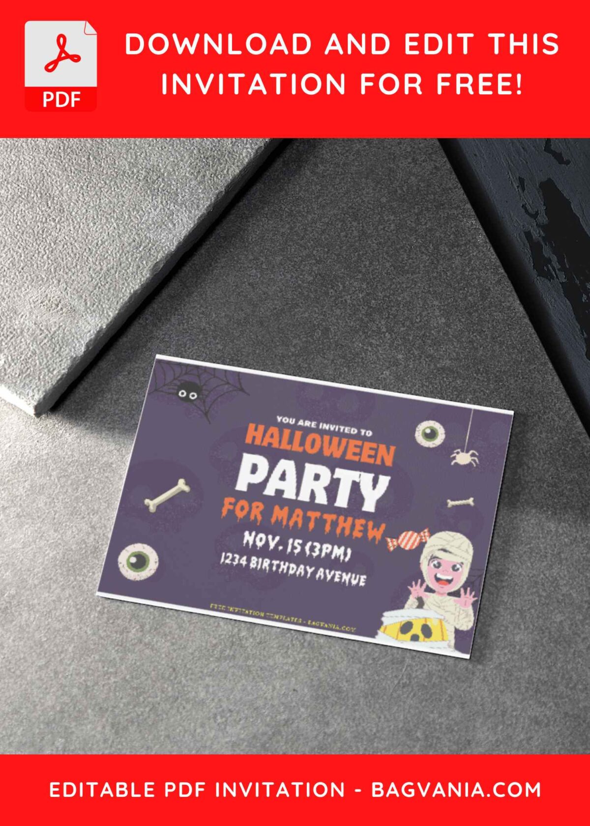 (Free Editable PDF) Party Like Mummy Birthday Invitation Templates H